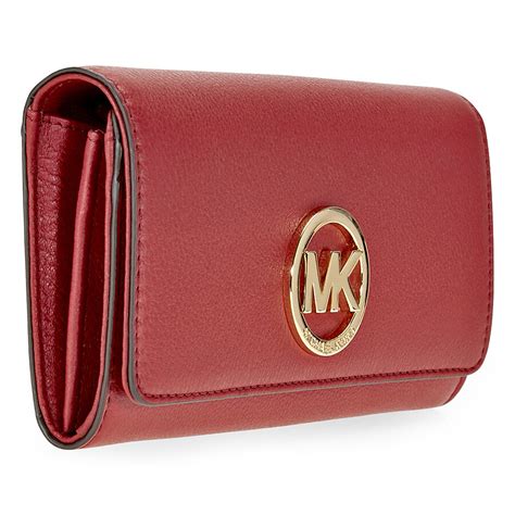 michael kors fulton wallet red|michael kors red shoulder bag.